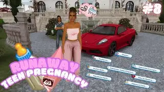 A Mansion , A Slap & A fresh start🫣Weekend Fun|Runaway Teen Pregnancy Challenge🍼|The Sims 4| Ep. 8