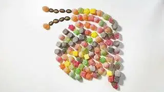 #GreedyPacman #SnailCandy #JellyGems #ColorPop #CandyArt #SeedEyes #SweetDesign #SnackCraft #asmr