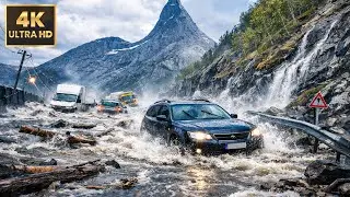 Fails Galore After Storm Claudia Hits The UK!! | UK Flooding | Vehicles vs Floods compilation | #26