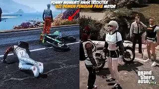 FUNNY MOMENTS TRICKSTER'S SON, UZI LOVES TO UNFEAR ON A MOTORCYCLE - GTA V ROLEPLAY