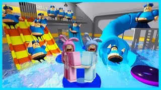 MIPAN & ZUZUZU Terjebak Di Kolam Renang Pak Barry's Prison Yang Banjir Dan Penuh Perosotan! ROBLOX