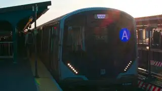 [IND Fulton Street Line] A train action at Rockaway Boulevard