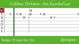 Sen İstanbul’sun - Gitar Tab - Gitar Dersi