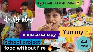 Monaco Canapy Recipe | Food Without Fire | School Project Specia||Monaco canopy vlog||#dailyvlog