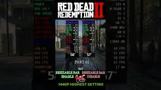 Resizable Bar ON vs OFF RDR2 Part 1 #shorts