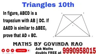 In figure, ABCD is a trapezium with AB || DC. If ∆AED is similar to ∆BEC, prove that AD = BC.