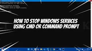 Как остановить службы Windows с помощью CMD или командной строки