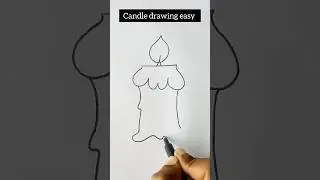 Very easy candle drawing #shorts