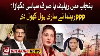 Relief For Punjab Or Political Drama? | PPP Leader Big Statement | Electricity Bill | Breaking News