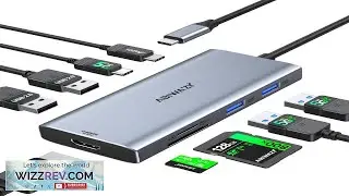 USB C Hub Multiport Adapter for MacBook Pro Air 9 in 1 USB
