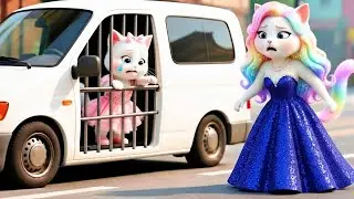 Mama Cat Rescues Her Kitten Inside the Catcher’s Car 🐾😢 | AI Cat Story #aicat #catstory