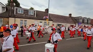 Carrickfergus defenders flute band @ Central Scotland Boyne celebrations Larkhall 2023 .