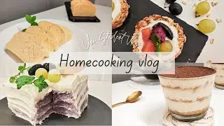4 healthy yoghurt desserts✨ | yoghurt cake | tiramisu | oats cup | homebaking vlog| 酸奶甜点vlog