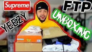 SUPREME Fw19 UNBOXING + Yeezy 350 v2 Black & FTP Pickup