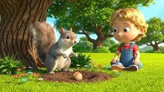 Naughty Squirrel Hid the Golden Nuts 🐿️ | Nursery Rhymes for Kids & Baby Songs