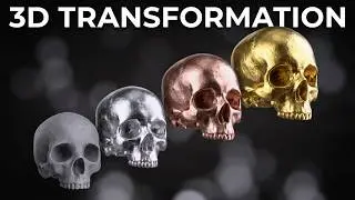 Material Transformation (glass, silver, copper, gold) 3D Animation (Cinema 4D &ndash; Physical Render)