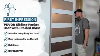 First Impressions - VEVOR Sliding Pocket Door with Frosted Glass