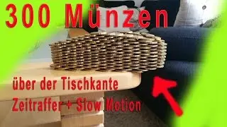 Trick  |  300 Münzen hängen über den Tisch