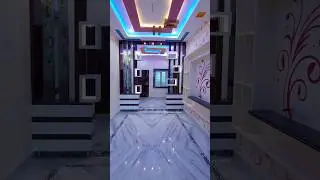 New Living Hall Interior with Partition jali Design  | #laxuriousapartment #livingroom #partition