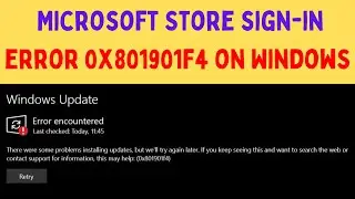 How to Fix Microsoft Store Sign in Error 0x801901f4 on Windows 11