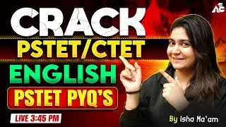 PSTET Exam Preparation 2026 | PSTET English PYQ'S | Complete Practice By Isha Mam