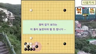 [1급 바둑 흑] 상대 1급, 끊어 잡기 보다는,,, 이 돌이 늘었어야 될 듯 합니다 ~