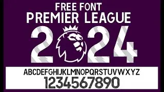 Premiere League Font 2024 CorelDraw - Free Download Font Football