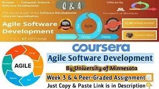 Agile Software Development | Coursera | Week 3 & 4 Peer-Graded Assignment Answers | 100% Marks