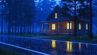 NIGHT CALM 🌧️ Heavy Rain & Thunder on Empty Road for Deep Sleep | Rain Sound for Sleep Thunder Road