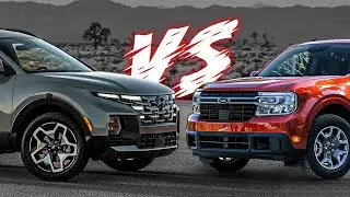 Battle of the Compact Pickups | FORD MAVERICK vs HYUNDAI SANTA CRUZ COMPARISON VIDEO