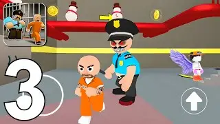 Obby Escape Parkour Runner - Gameplay Walkthrough Part 3 - Police Prison Escape (Android, iOS)