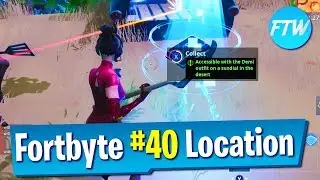 Fortnite Fortbyte #40 Location (Accessible with the Demi outfit on a sundial in the desert)