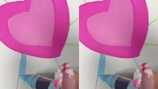 Acrylic marker love heart 🎨
