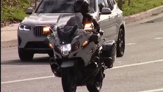 Los Angeles Traffic Motorbike responding