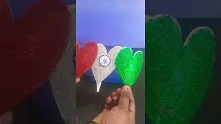 🇮🇳 Great Indian flag craft with glitter ll I love my India  #shorts #trending #viral