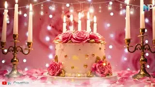 💝 Candle light cake with happy birthday to you song 💫 Happy Birthday Celebration ✨ NP Creative 