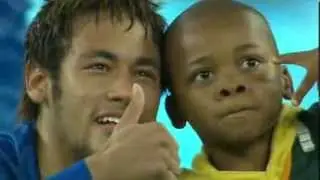 South Africa - Brazil 0-5: A 7 years boy running to the pitch (05.03.2014)