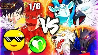 ESCANOR & MERLIN DUAL vs BESTIAS DEMONIACAS (Pájaro, Ciervo y Lobos) - 7ds Grand Cross