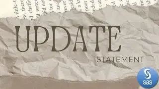 update statement||update||statement||sas||basic sas