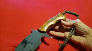 Custom recurve bowie, olive wood scales,