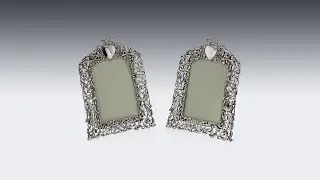 ANTIQUE 19thC VICTORIAN SOLID SILVER PHOTO FRAMES, WILLIAM COMYNS c 1894 | PUSHKIN ANTIQUES