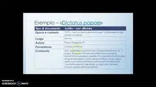 Classificare un documento storico - Il 