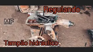 como regular o quadrante do tampão do hidráulico trator Massey Ferguson