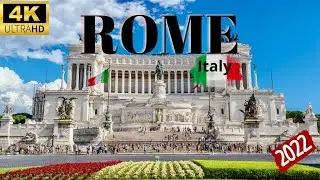 Rome Italy [4K] - Piazza Venezia The Greatest Square of Rome - July 2022