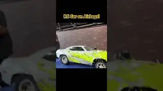 RC CAR ON WORKING AIRBAGS! #rccars #lowrider #bagged