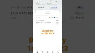 budget Day Trading|| #nifty #banknifty #intraday #profit #tranding #shorts #shortvideo #trading