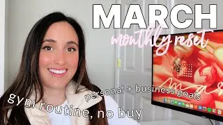 MARCH MONTHLY RESET - new gym routine, no buy month, goal setting
