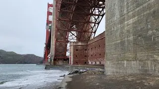 Ancient Sea Wall, Star-Fort Point Megalithic Granite Blocks, Boots on the Ground in the Ocean.