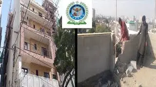 SBCA took action against the illegal construction in Liaquatabad Town