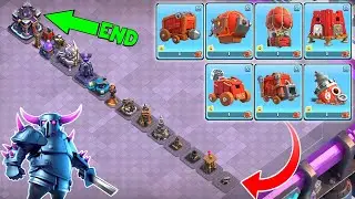 Coc Level 1 Linear Defense Formation ve All Siege Machines | Clash of Clash Gameplay